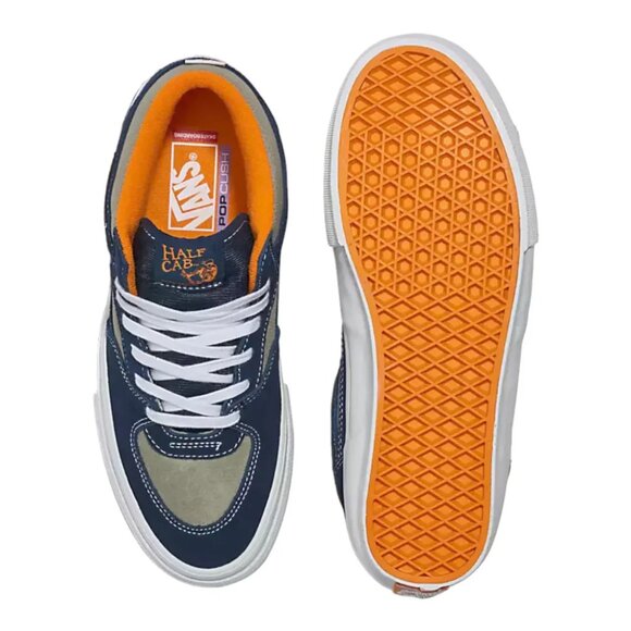 VANS SKATE HALF CAB SKATEBOARD SHOE - SMOKE / NAVY [VN0A5FCDY041] MENS 10 NEW - Picture 12 of 13